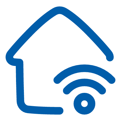 Icon of a house and wifi signal