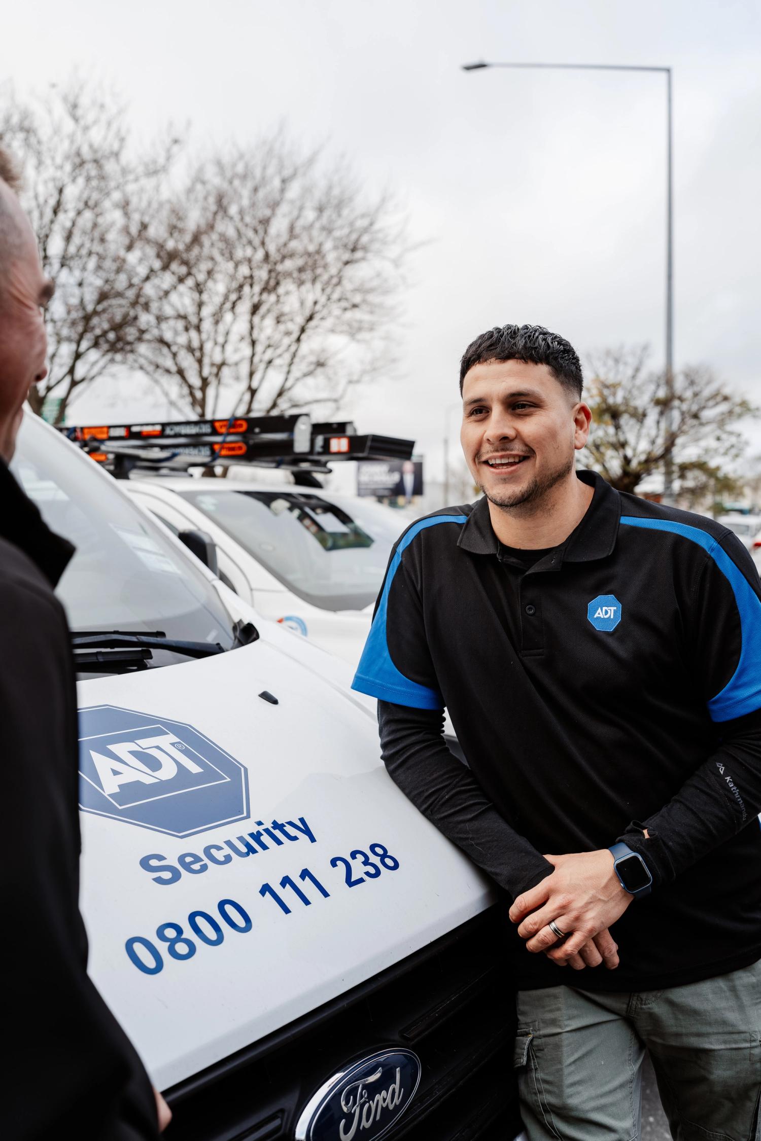 ADT employee smiling