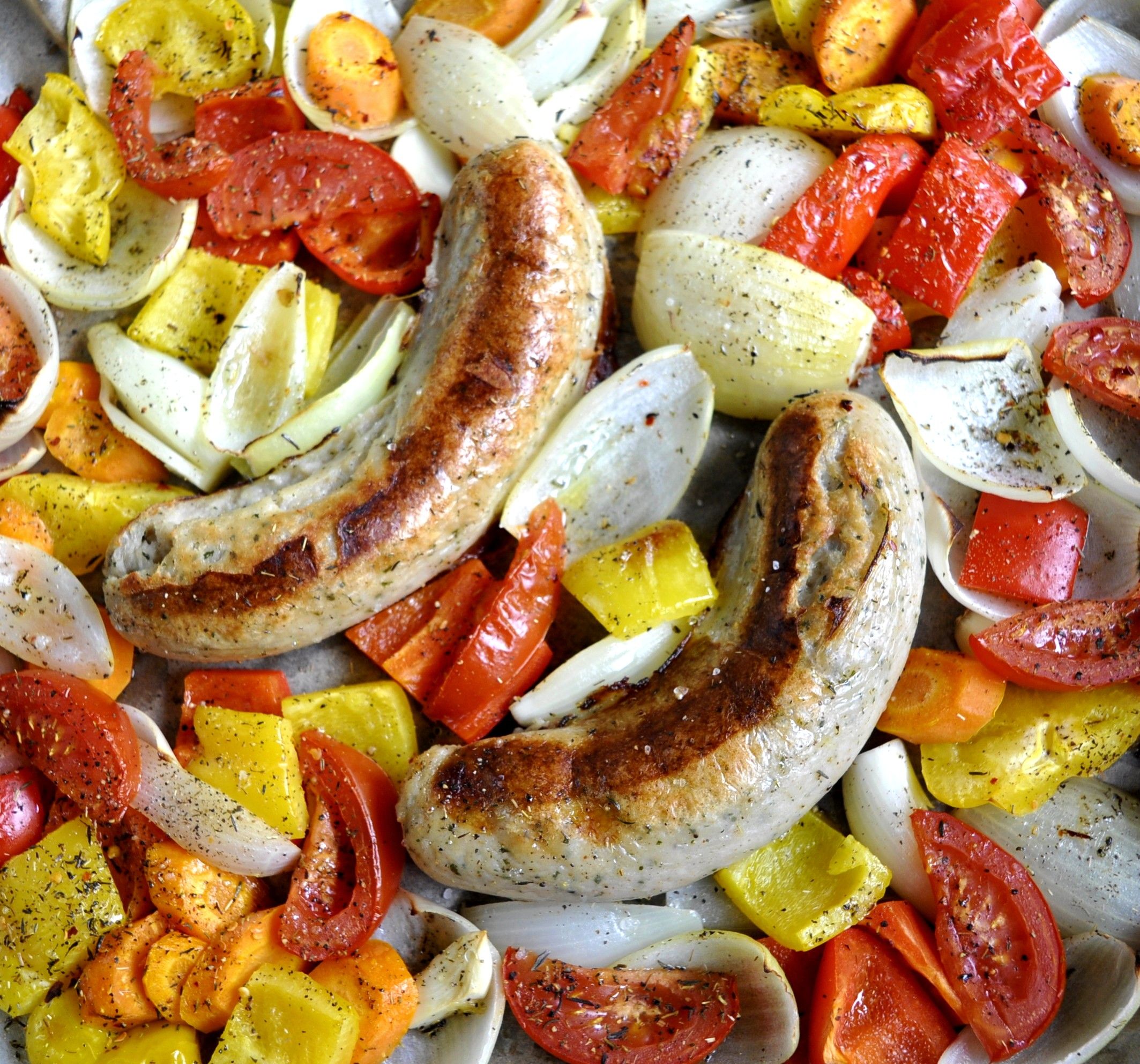 Sheet Pan Sausage and Roasted Vegetables