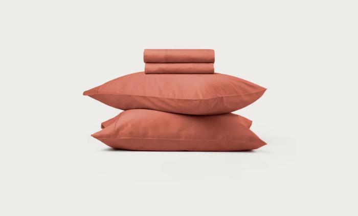 Endy Sateen Sheets in Warm Ember
