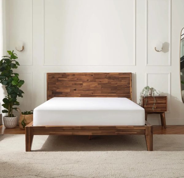 Silk & Snow Wooden Bed Frame