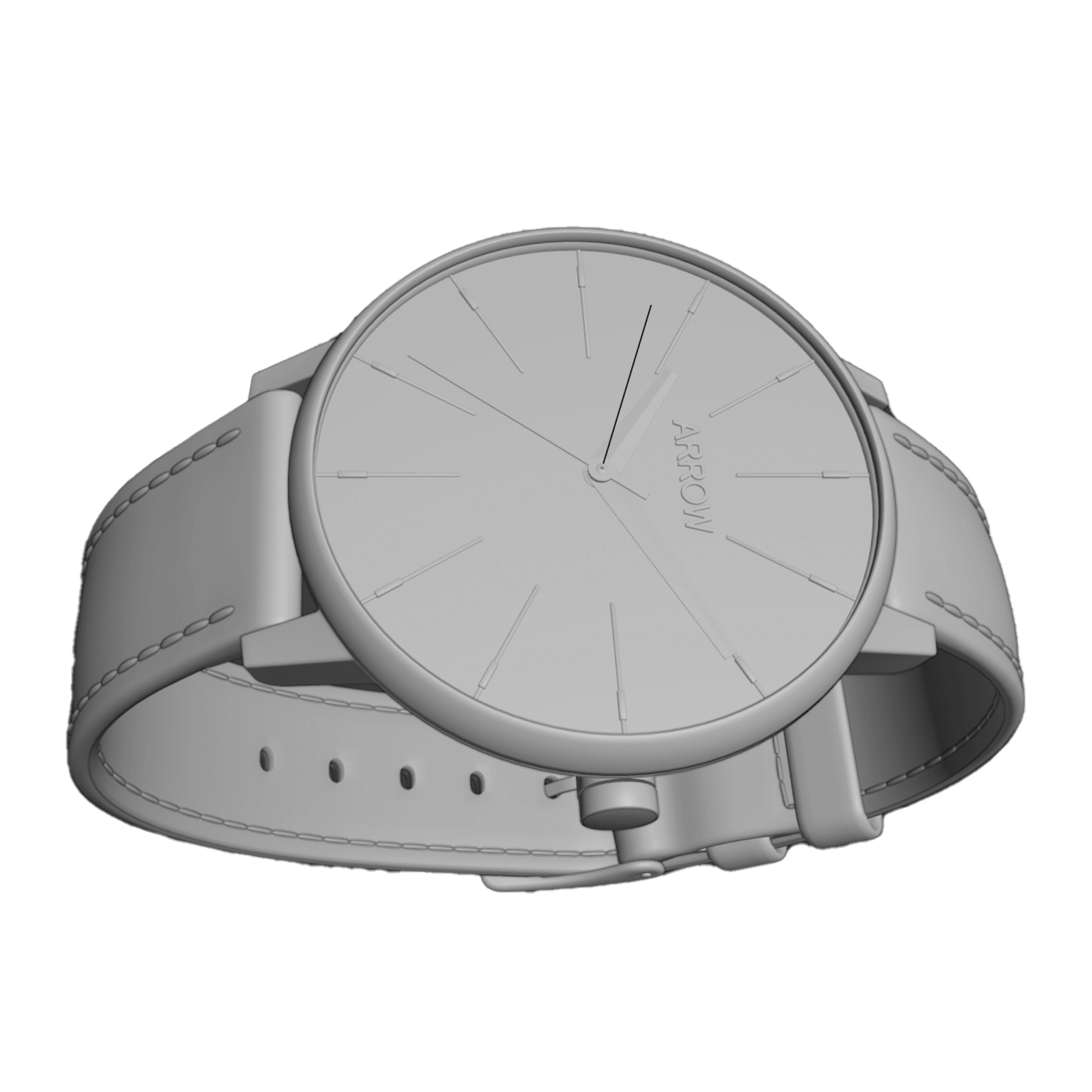 A 3D render of a watch