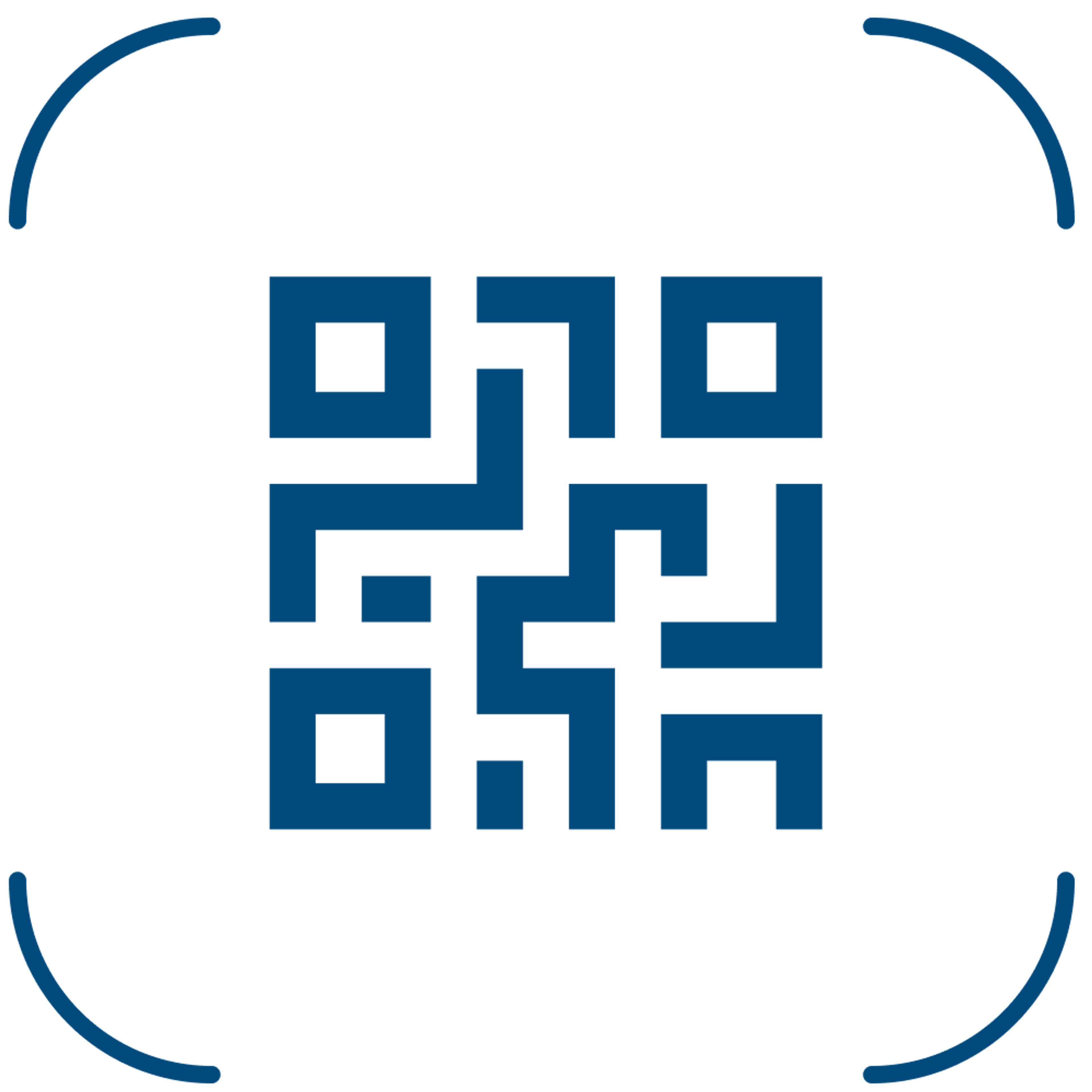 An icon depicting a QR code being selected