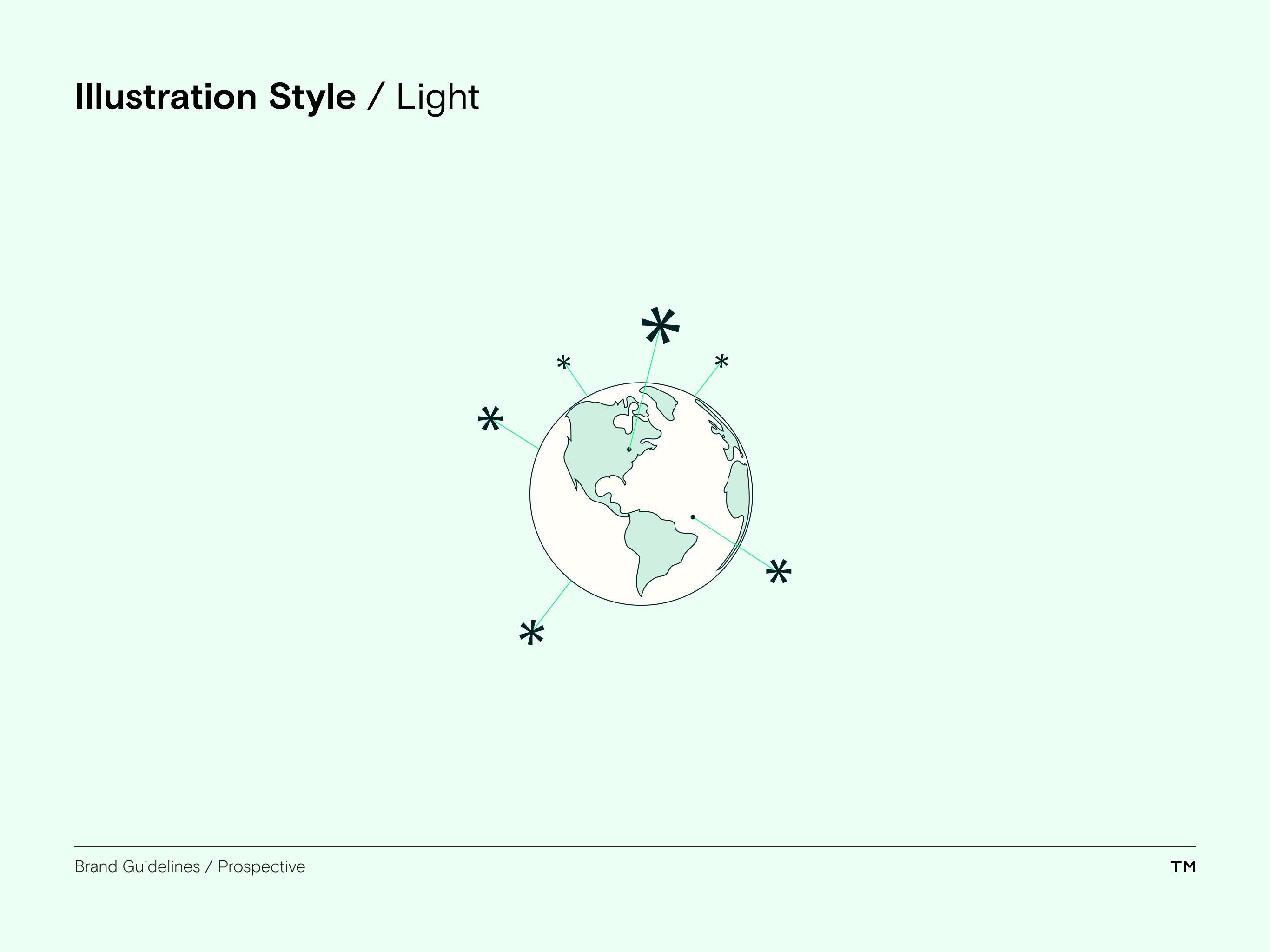 Prospective brand guidelines illustration