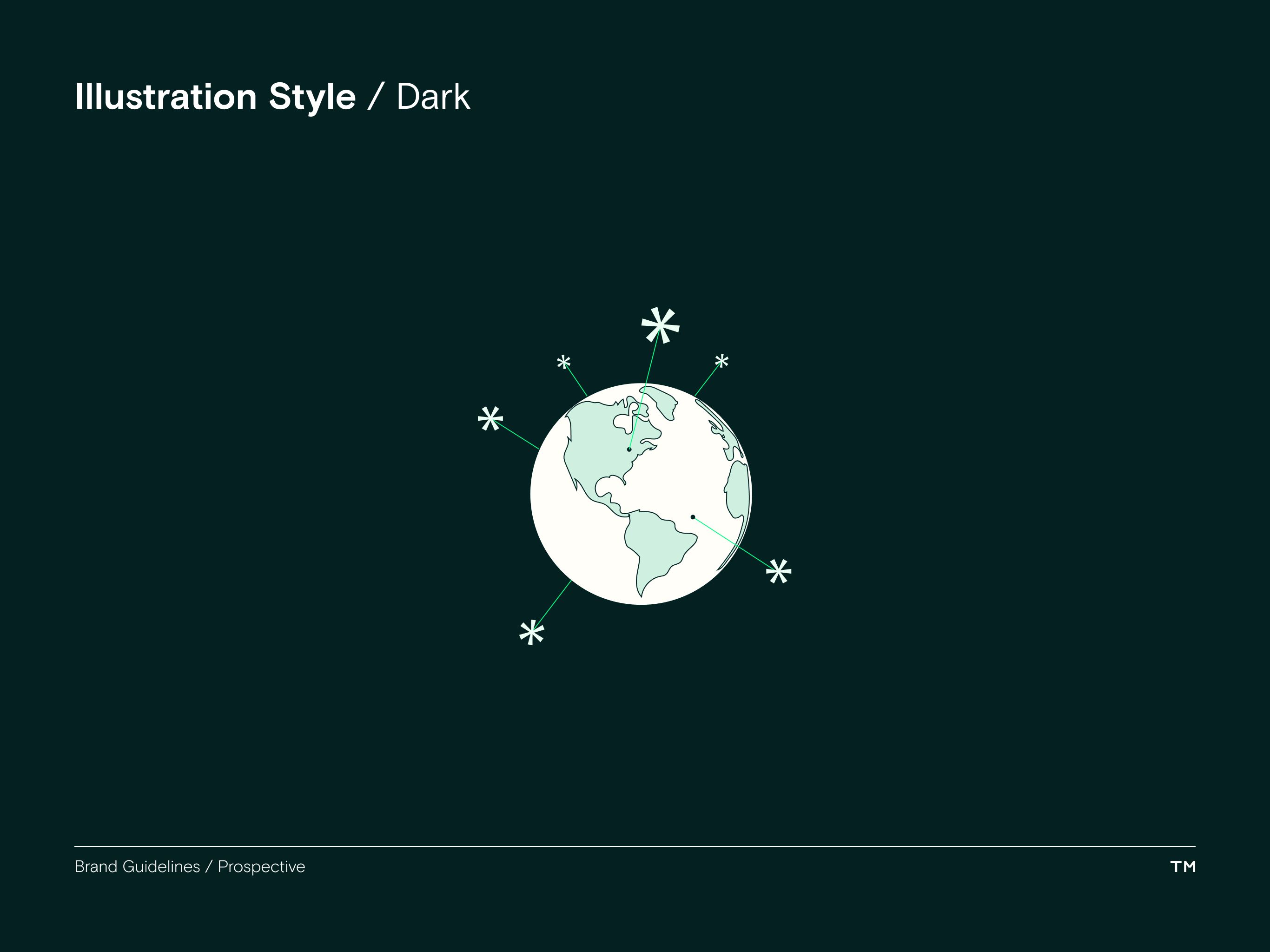 Prospective brand guidelines illustration dark