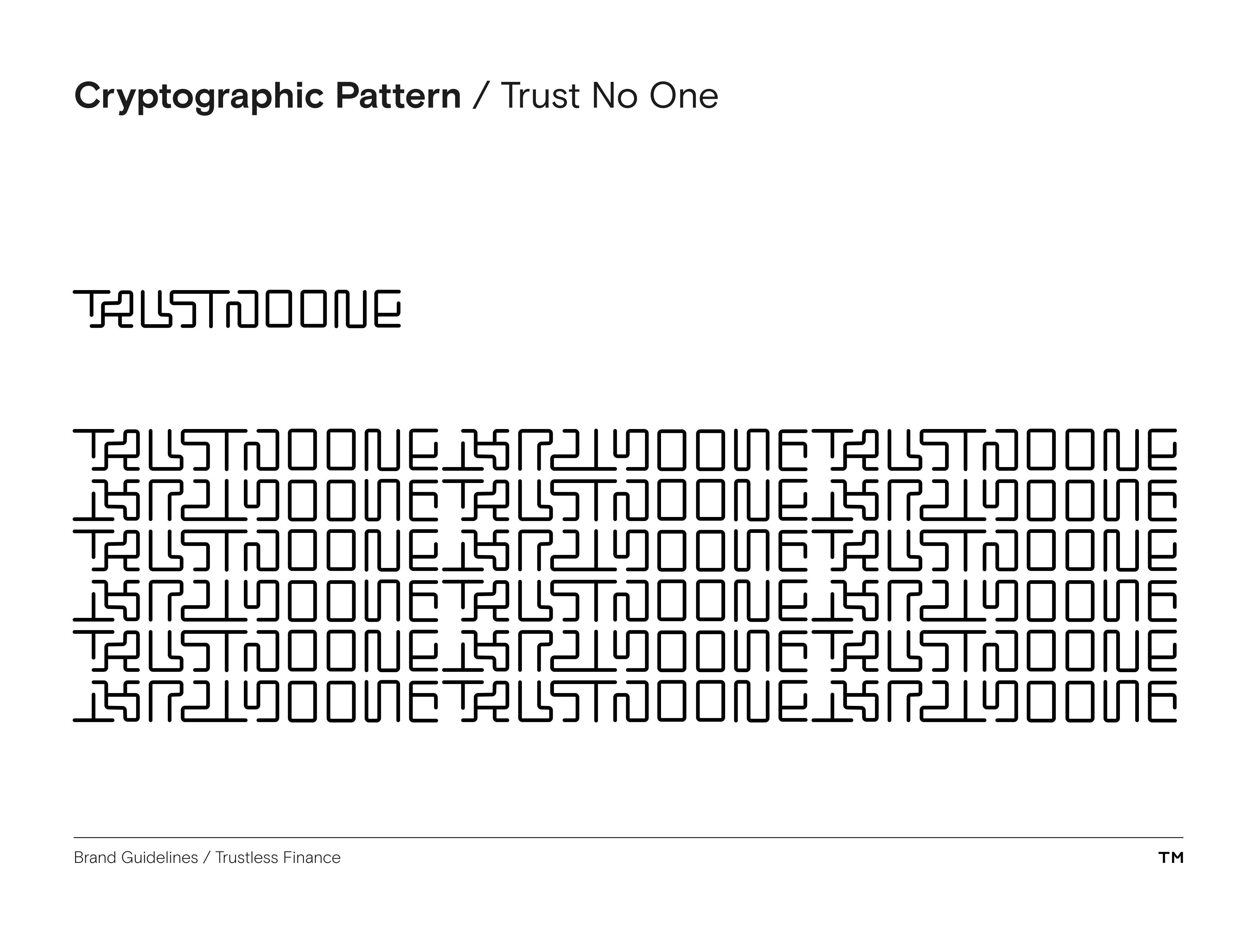 Trustless Finance Brand Guidelines pattern