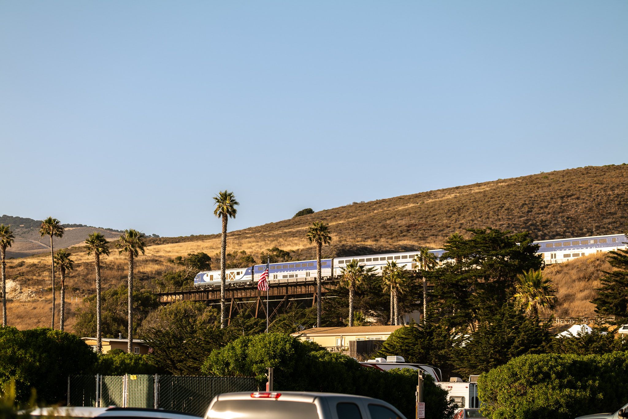 Surfliner Train passing through.