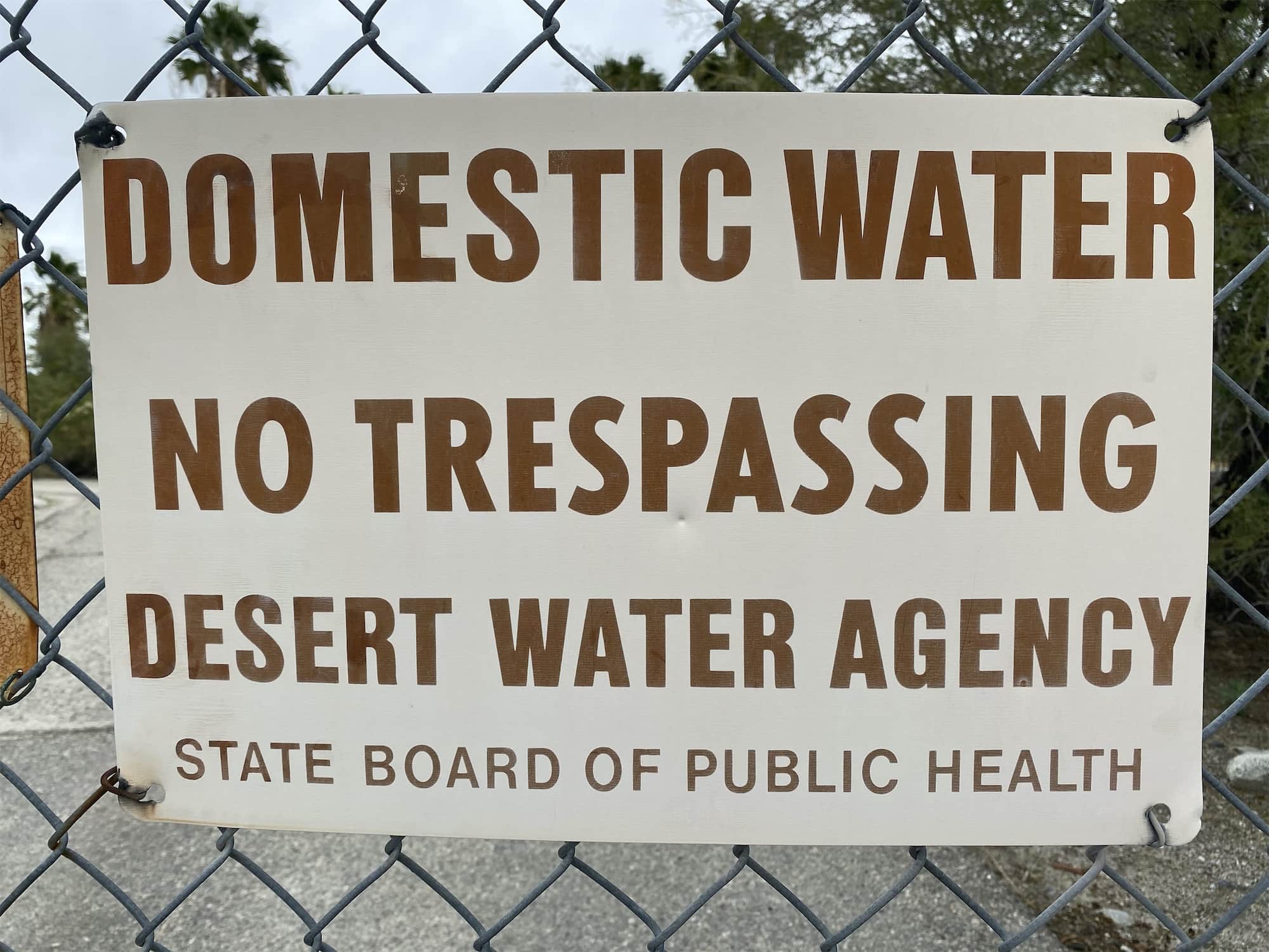 Domestic Water Sign