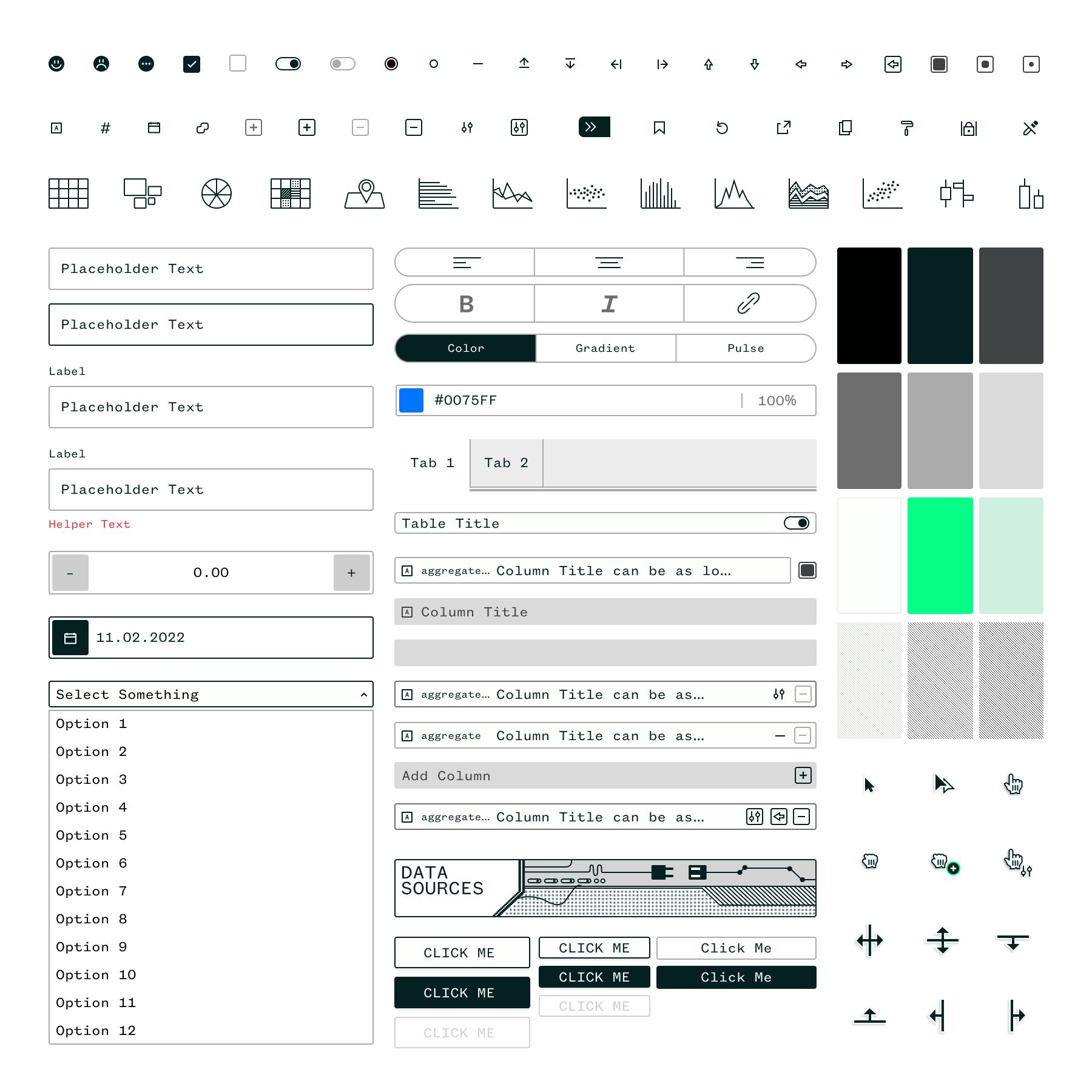 Prospective UI Style Guide Grid Peg Board