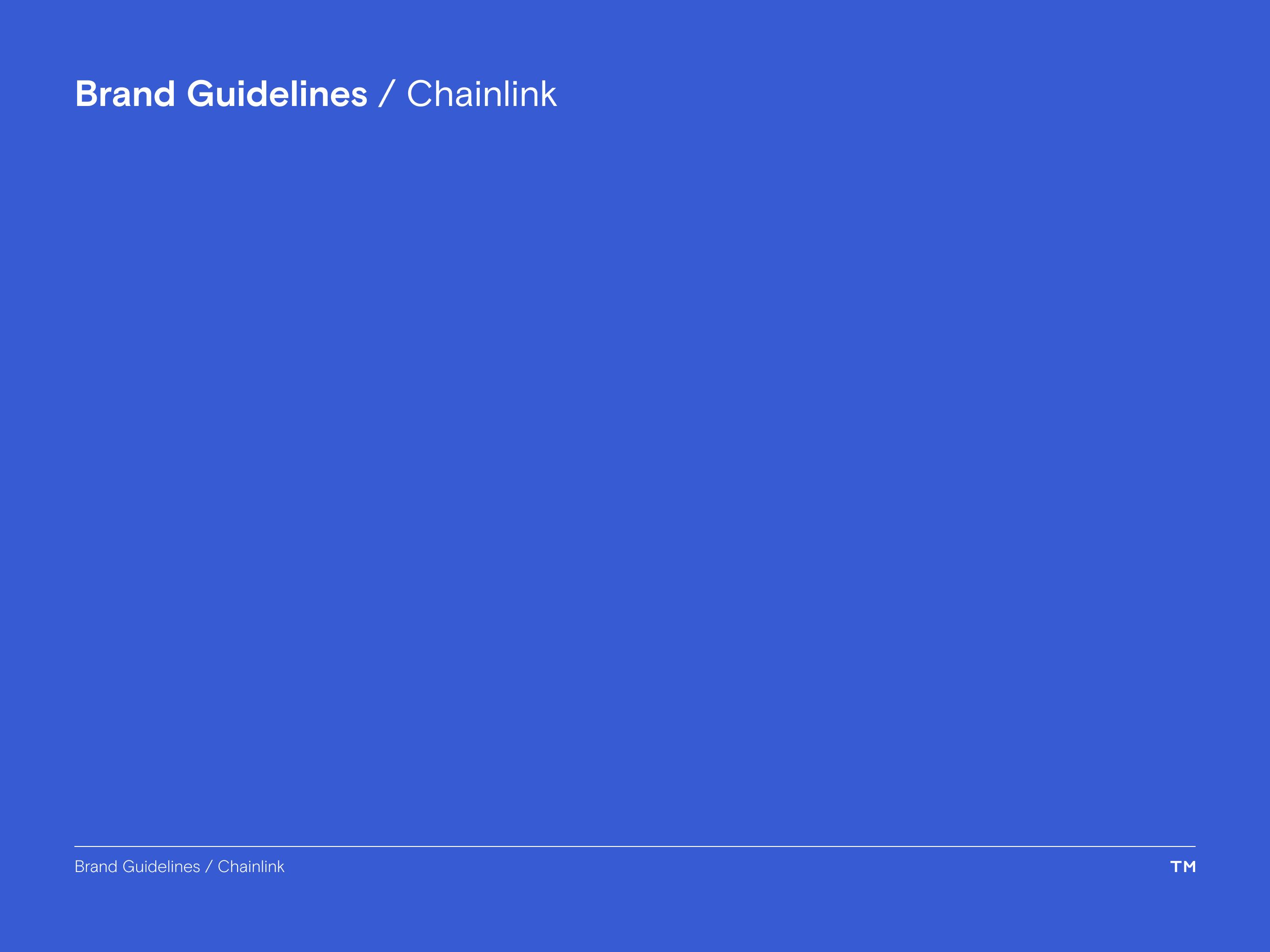Chainlink brand guidelines 