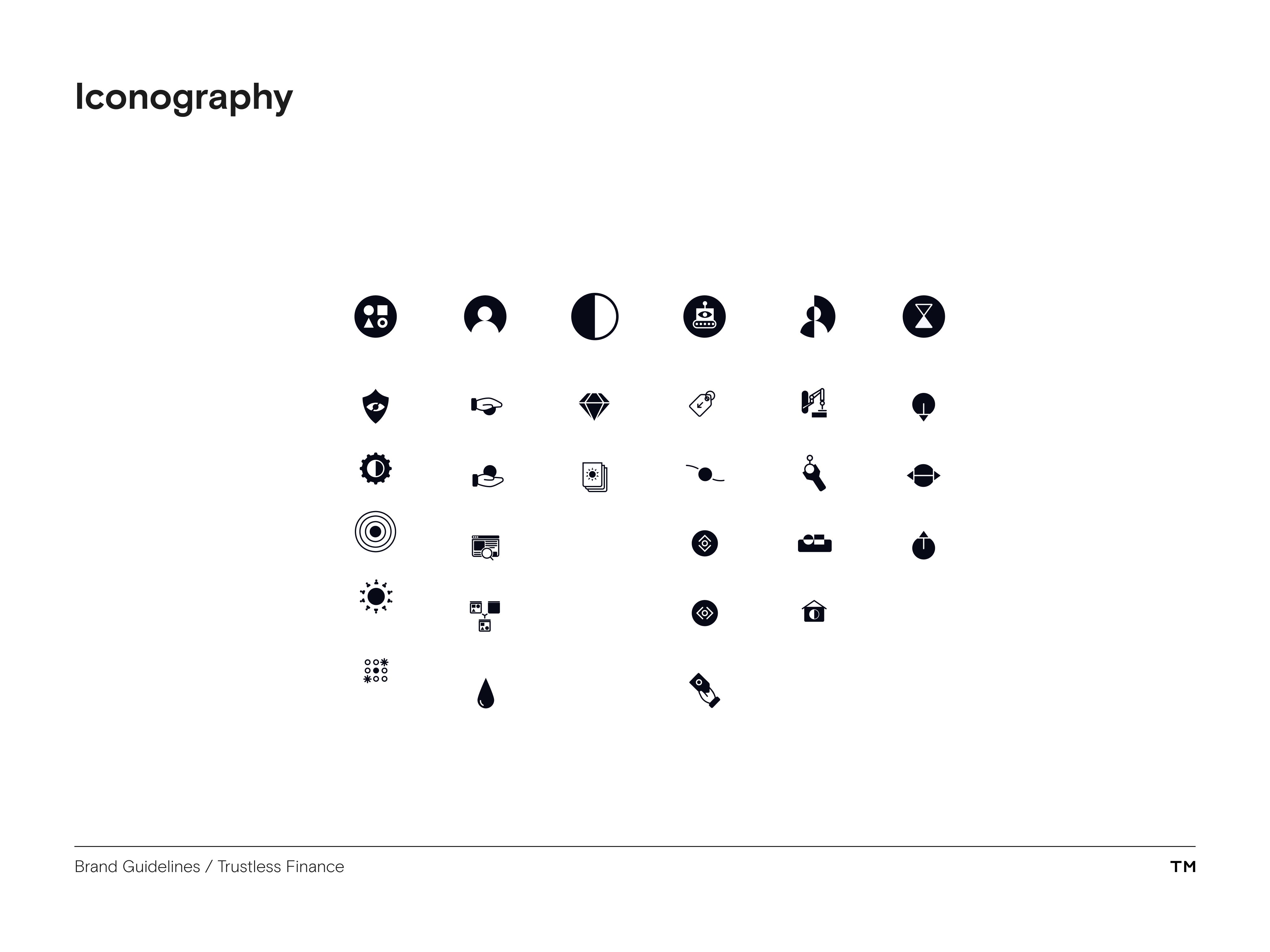 Trustless Finance Brand Guidelines icons