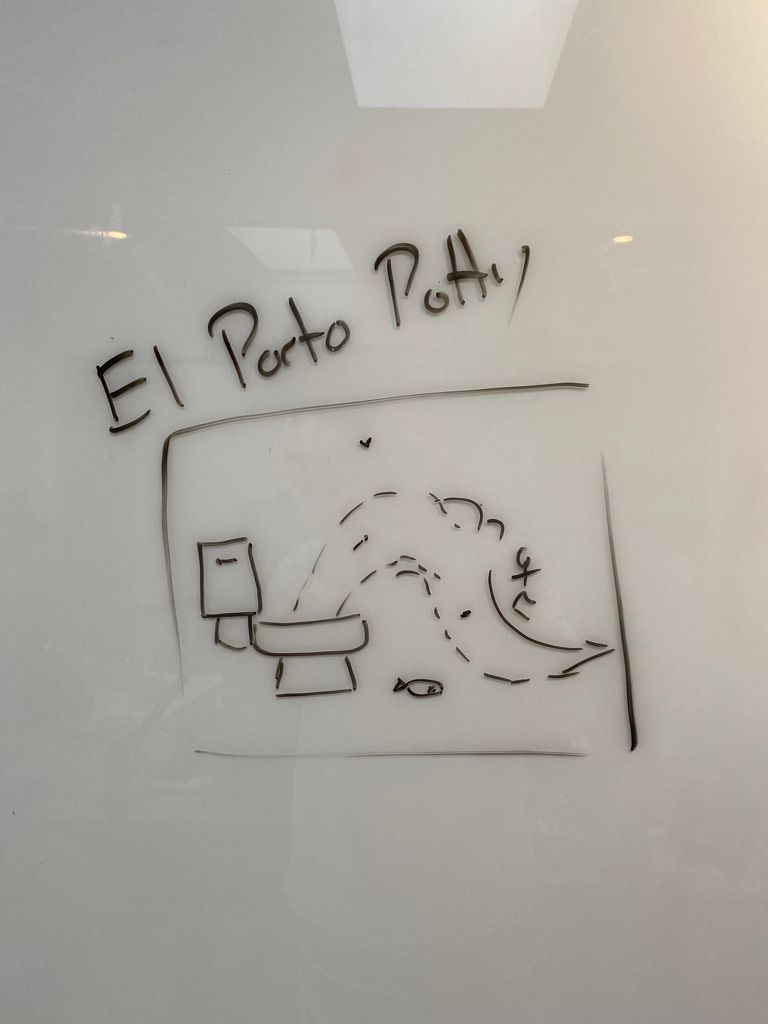 initial whiteboard sketch