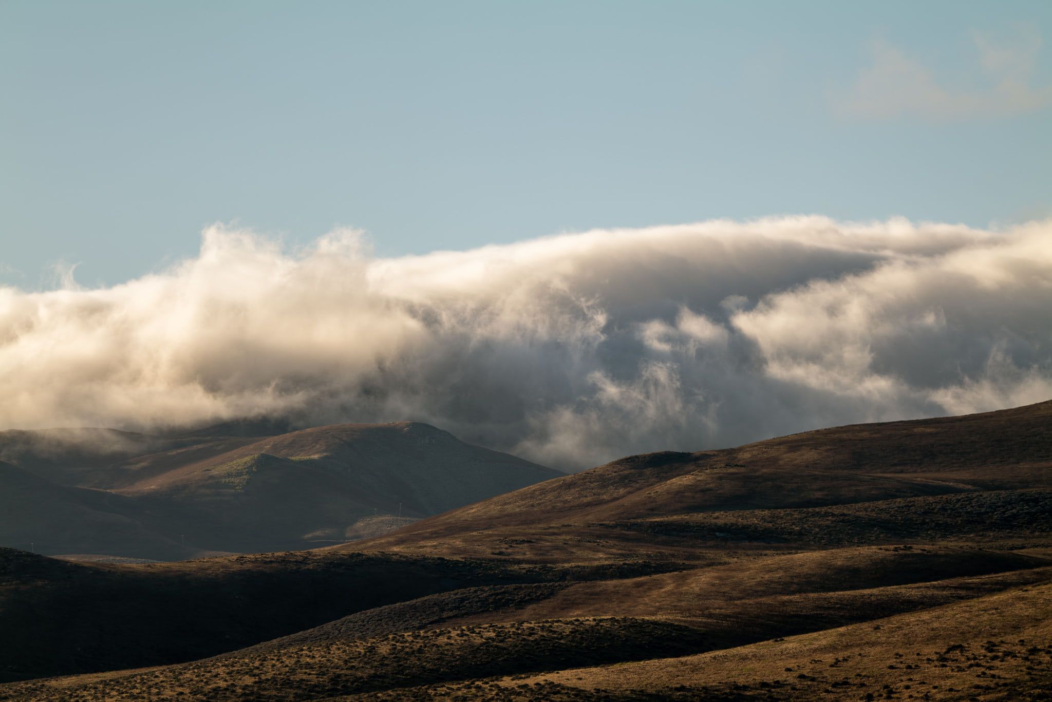 Clouds rolling over the mountains just South of Vandenberg Air Force Base