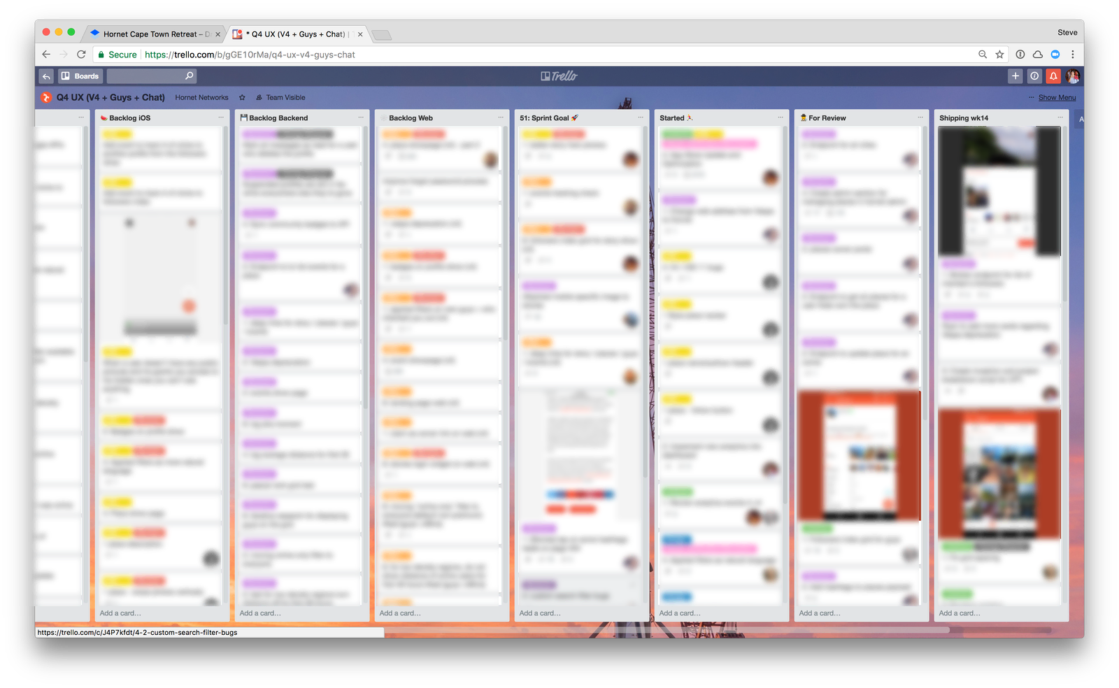 Transcribed stories resulting in one good looking Trello kanban board.