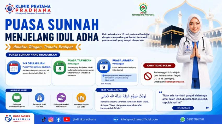 Bisa Hapus Dosa 2 Tahun! Ini Jadwal dan Niat Puasa Sunnah Sebelum Idul Adha