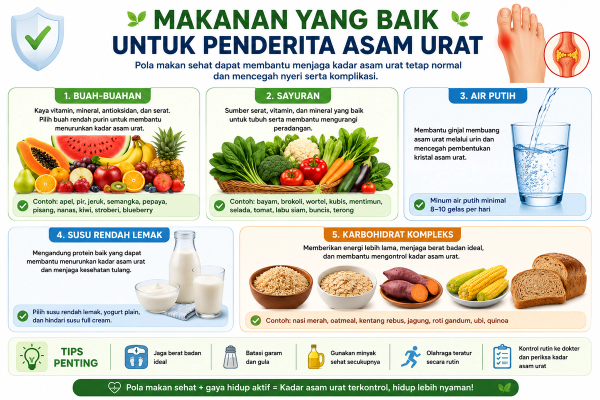 Makanan yang Baik untuk Penderita Asam Urat
