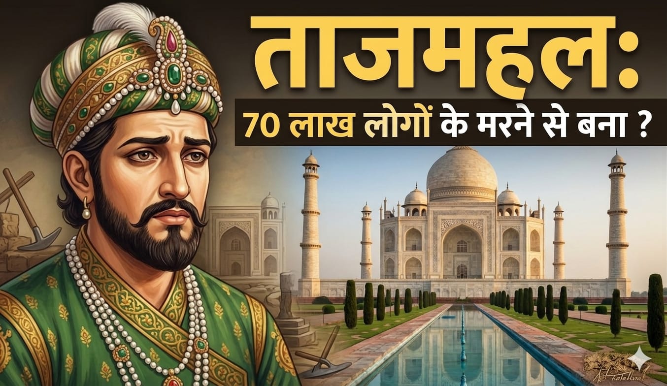 ताजमहल 70 लाख लोगों की बॉडी से बना था ?