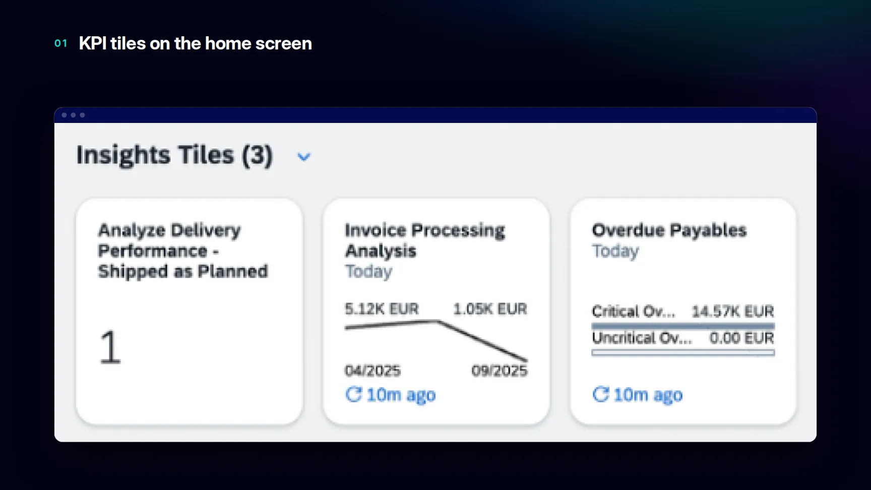 KPI tiles SAP