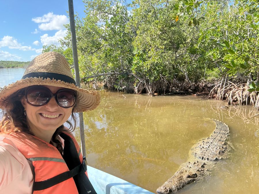 Río Lagartos – flamingové v mangrovech, Yucatán, Mexiko