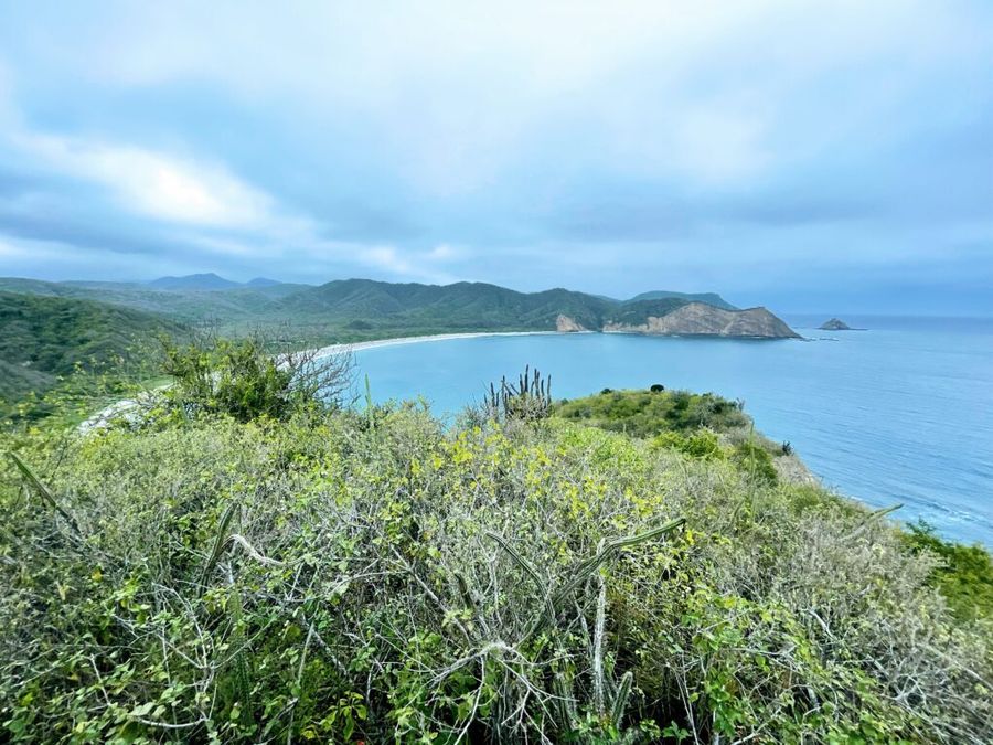 Národní park Machalilla, vyhlídka na pláž Los Frailes, Ekvádor.