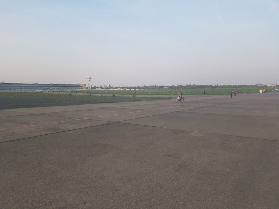 Tempelhof bývalé letiště, Berlín.