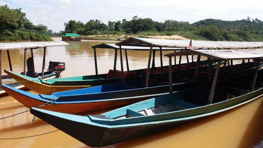 Tříhodinová plavba po řece do vesnice Kuala Tembeling