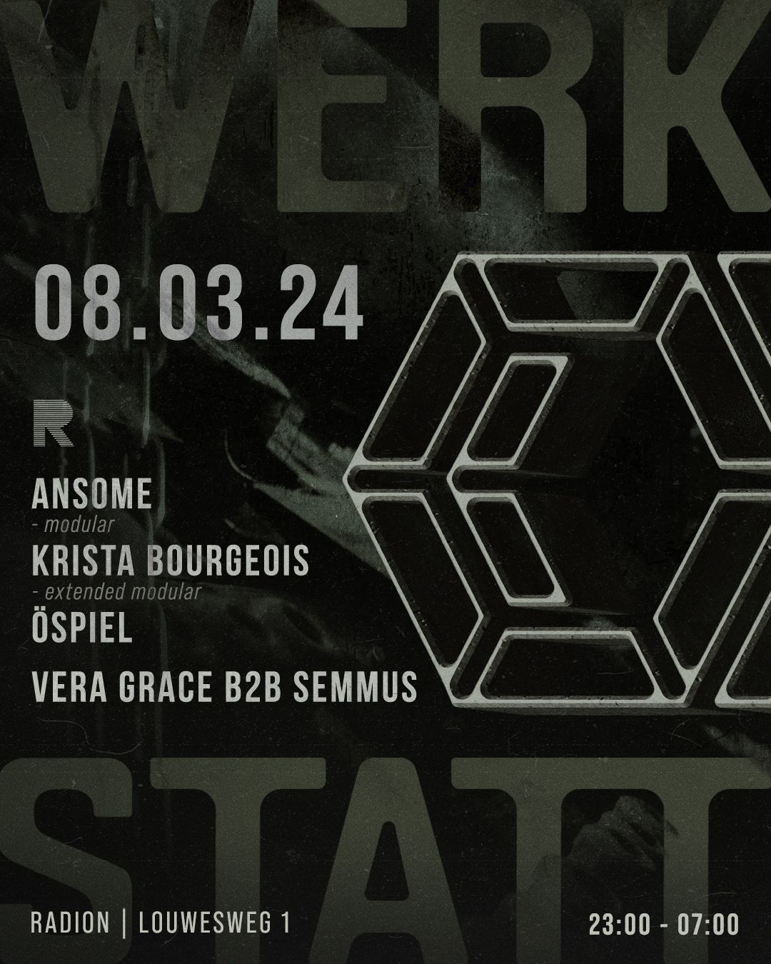 Werkstatt @ Radion, Amsterdam flyer