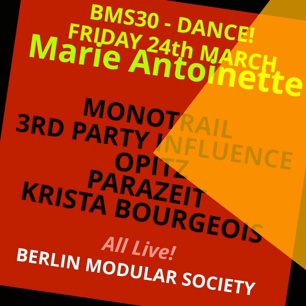 Berlin Modular Society 30: Dance flyer