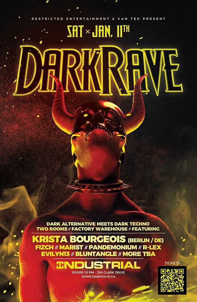 DARK RAVE ft Krista Bourgeois flyer