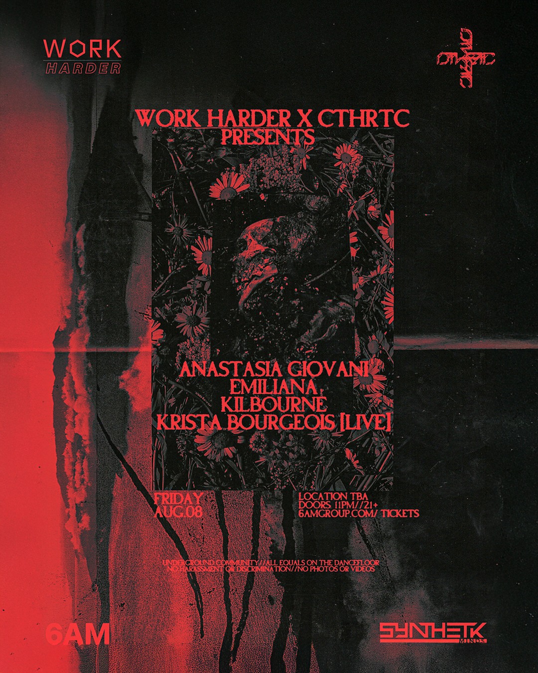 WORK Harder x CTHRTC present: Anastasia Giovani, EMILIANA, Kilbourne & Krista Bourgeois flyer