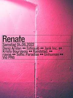 Samstag with Estimulo, Krista Bourgeois, Sonic Paradise, Unhuman flyer