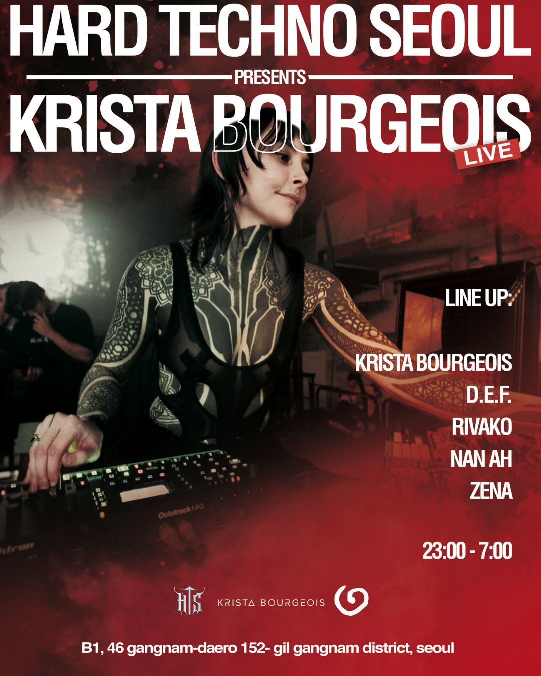 HARD TECHNO SEOUL presents: Krista Bourgeois (live) flyer