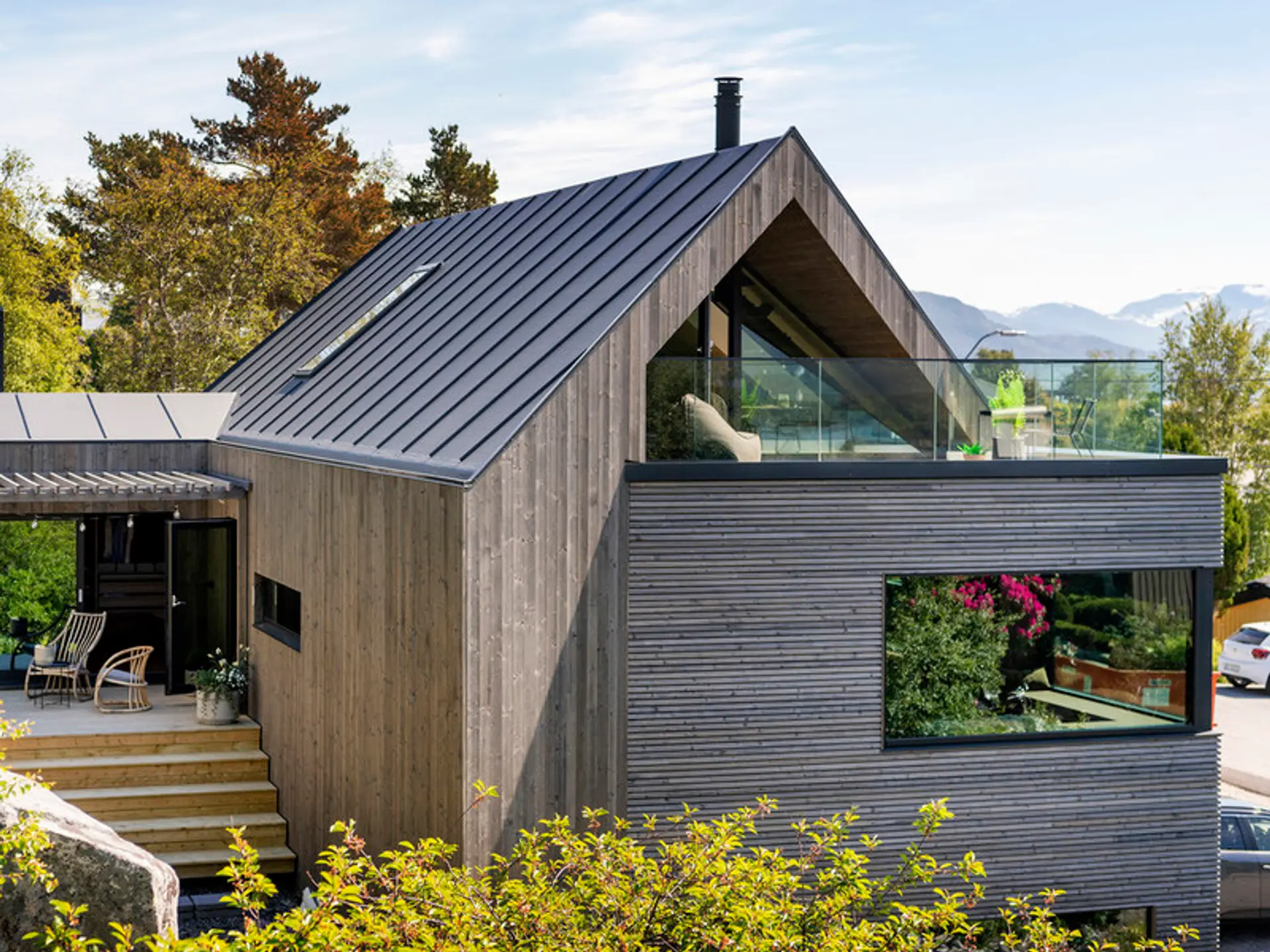 moderne hus med NORD kledning fra Bergene Holm