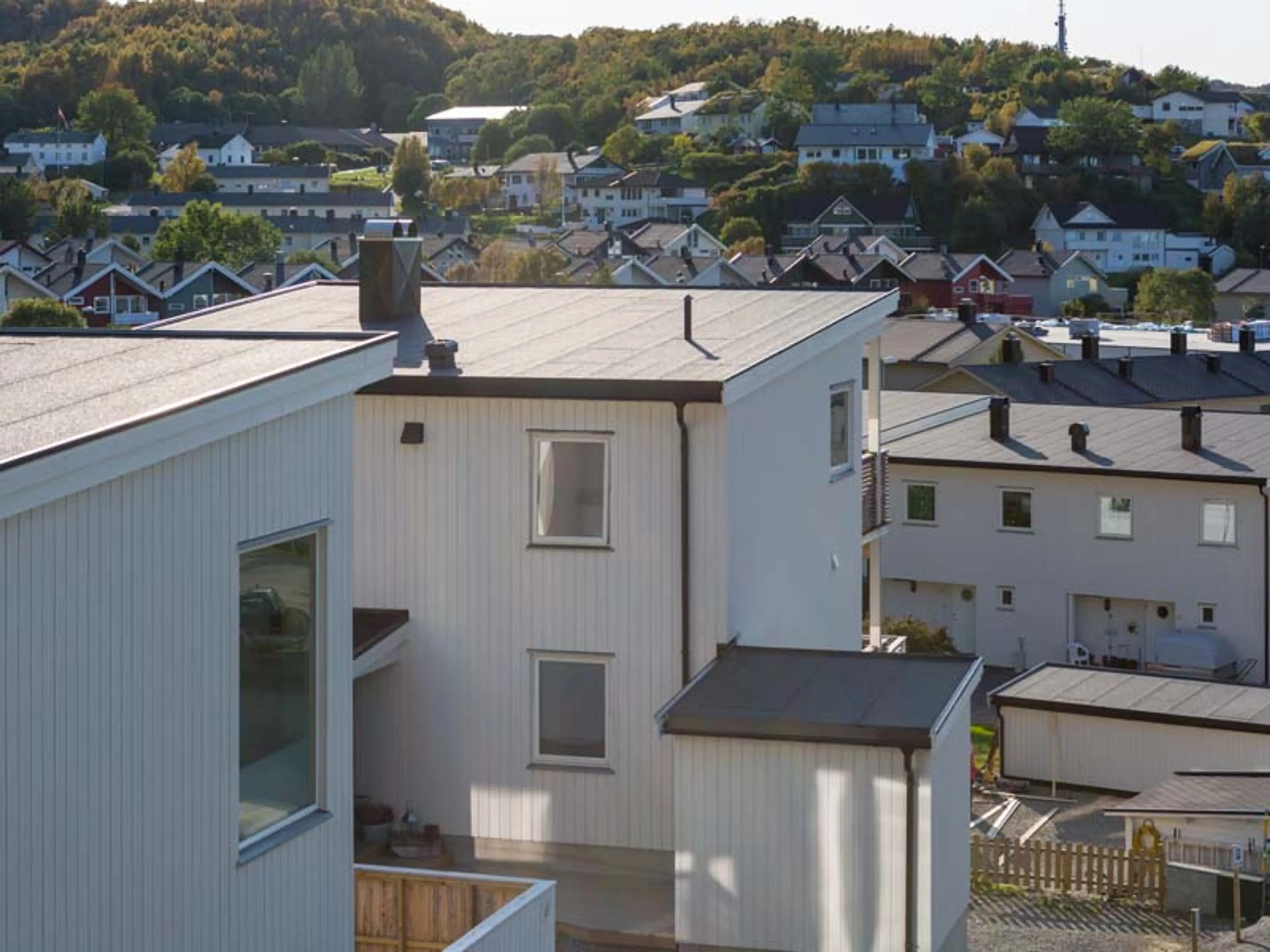 Boligblokker med takshingel