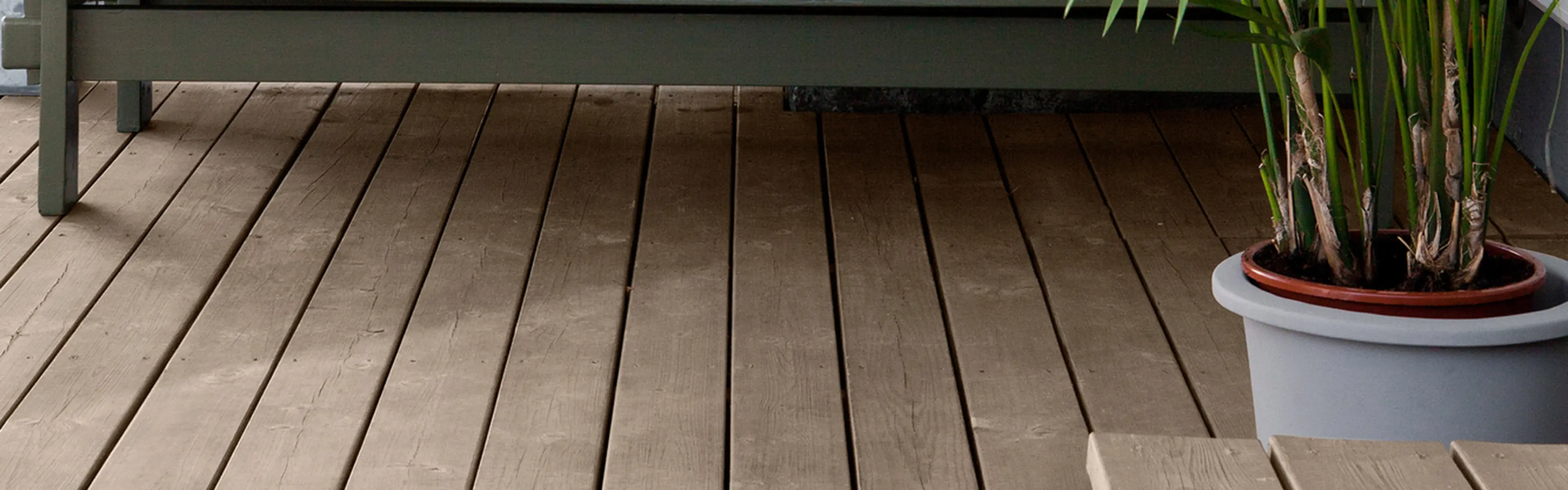 Terrasse med terrassebeis.