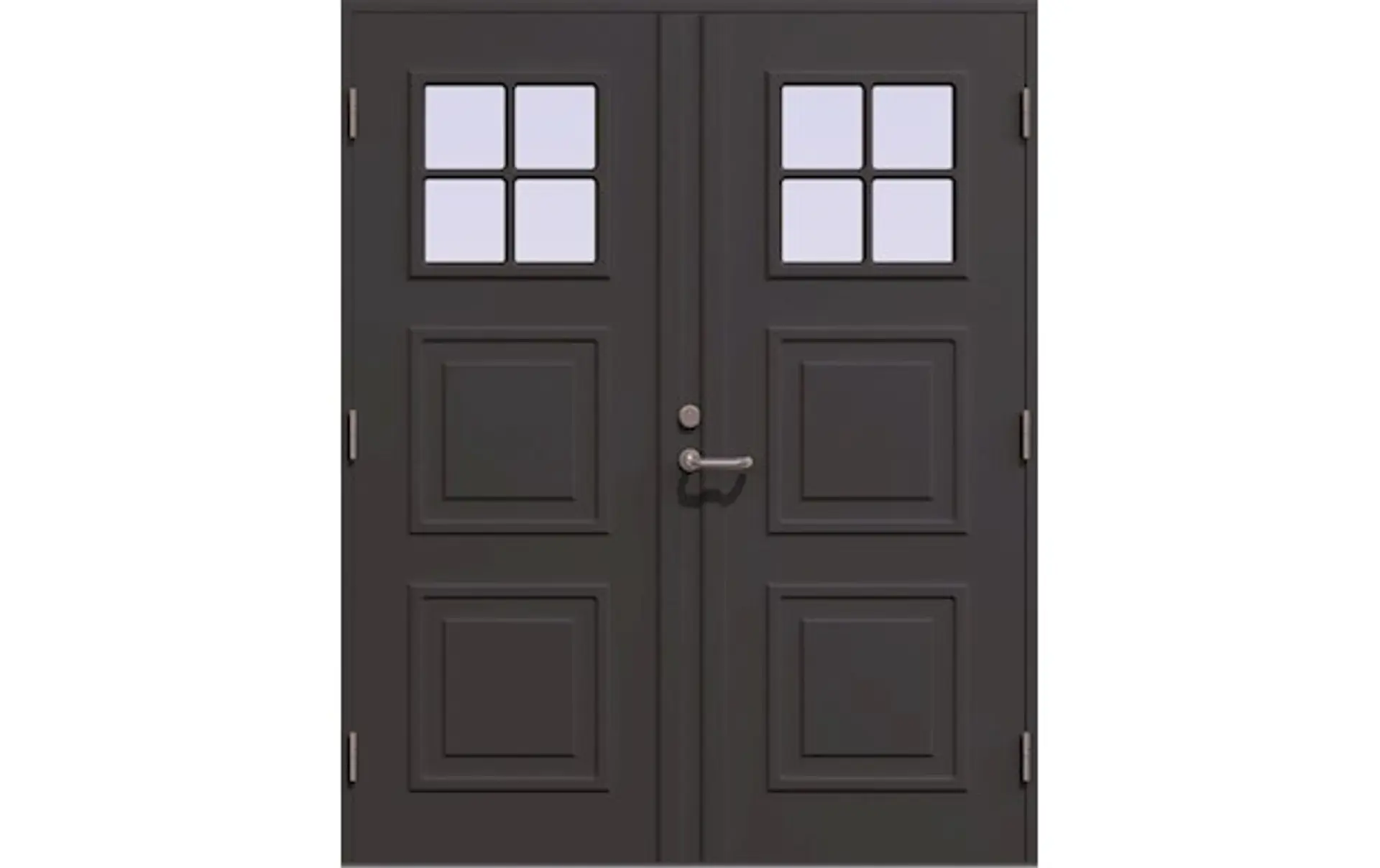 Dirdal tofløyet ytterdør med glass.