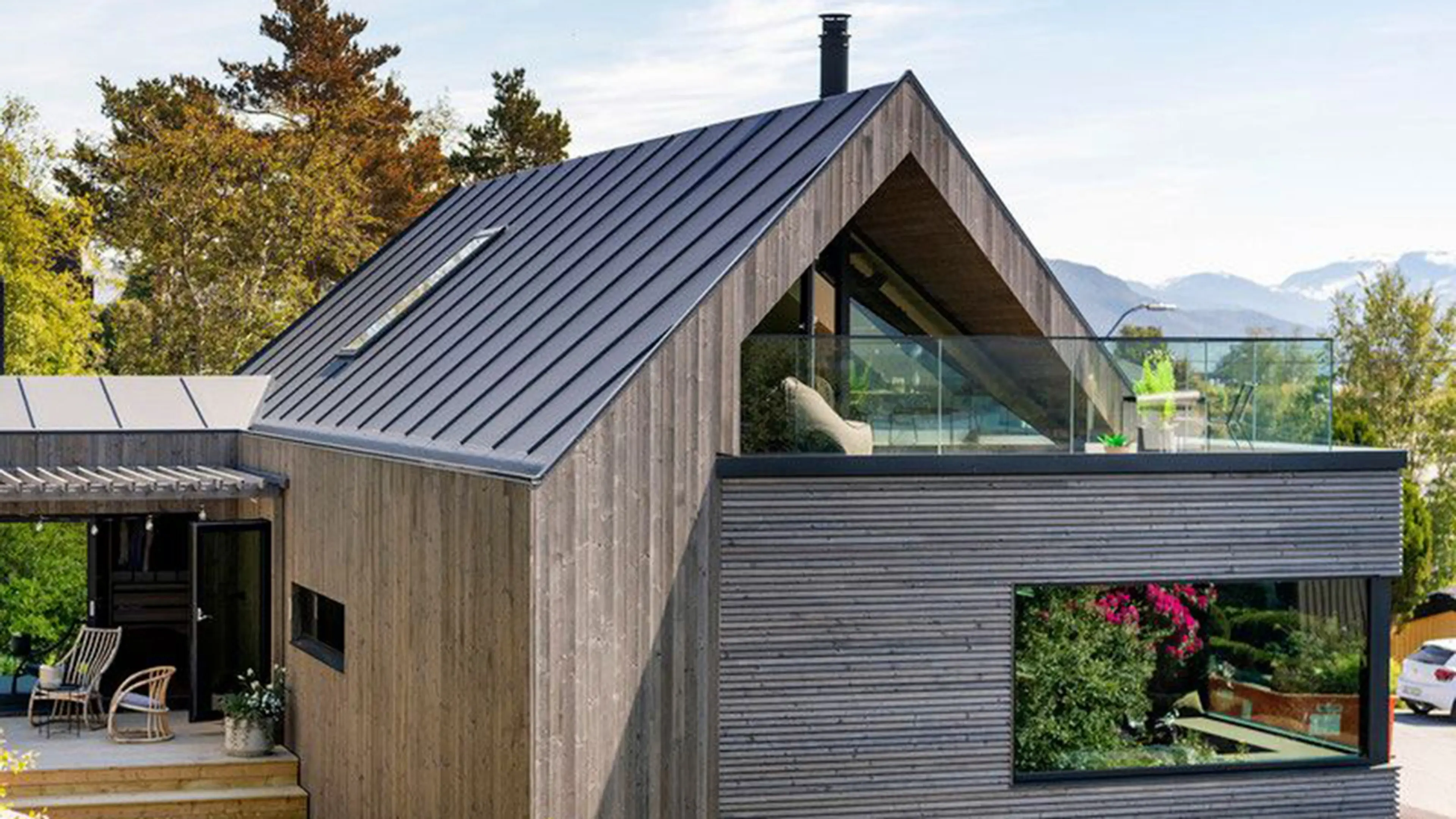 Moderne hus med NORD kledning fra Bergene Holm.