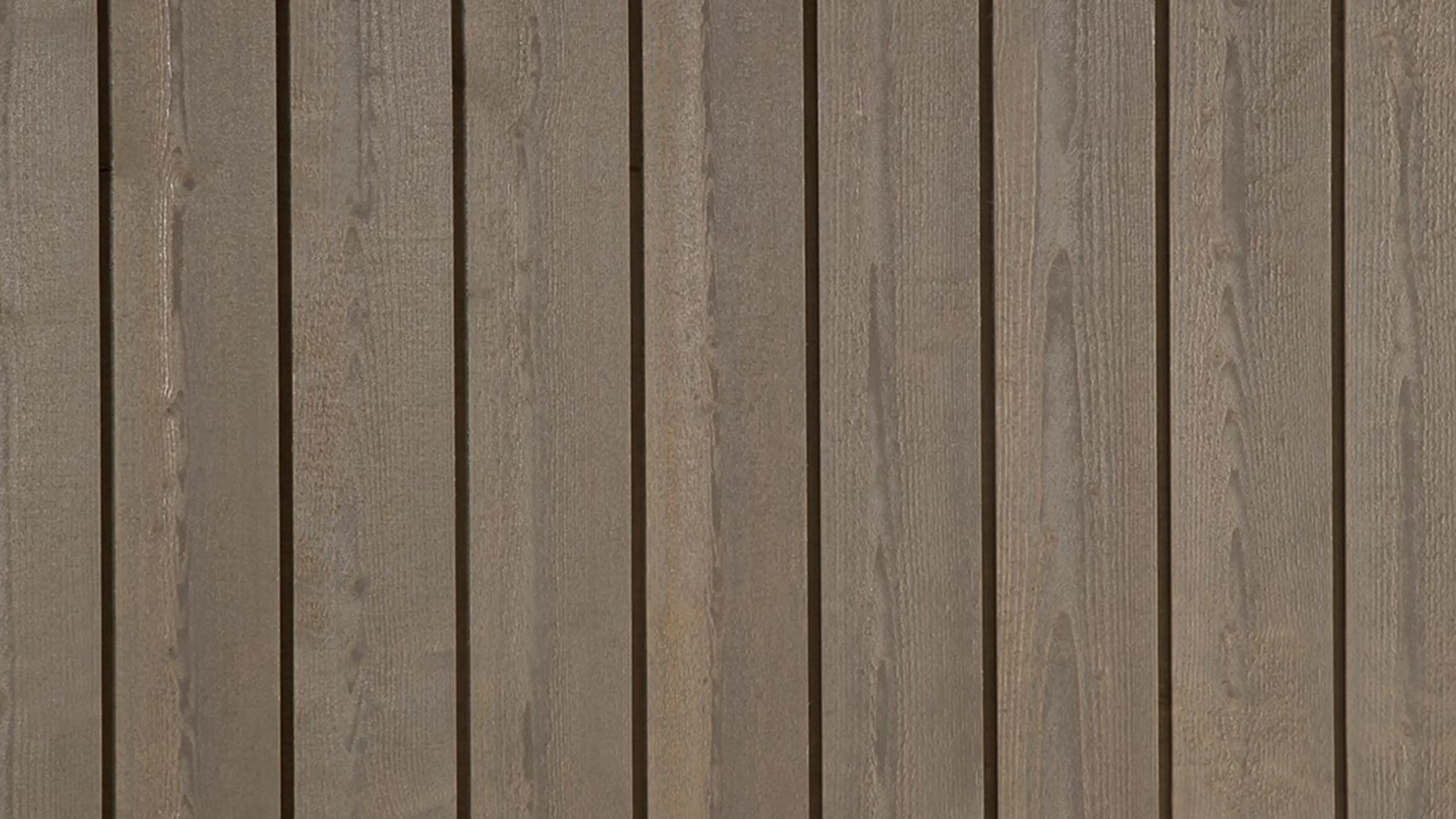 Eksempel på dobbelfals kledning ret 10 mm, malt i fargen Jotun Trebitt 9075 Røykgrå