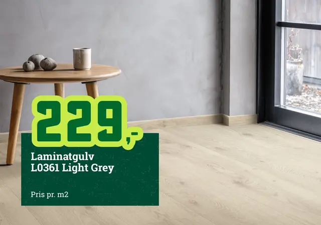 Pergo laminatgulv Sensation - Light grey oak