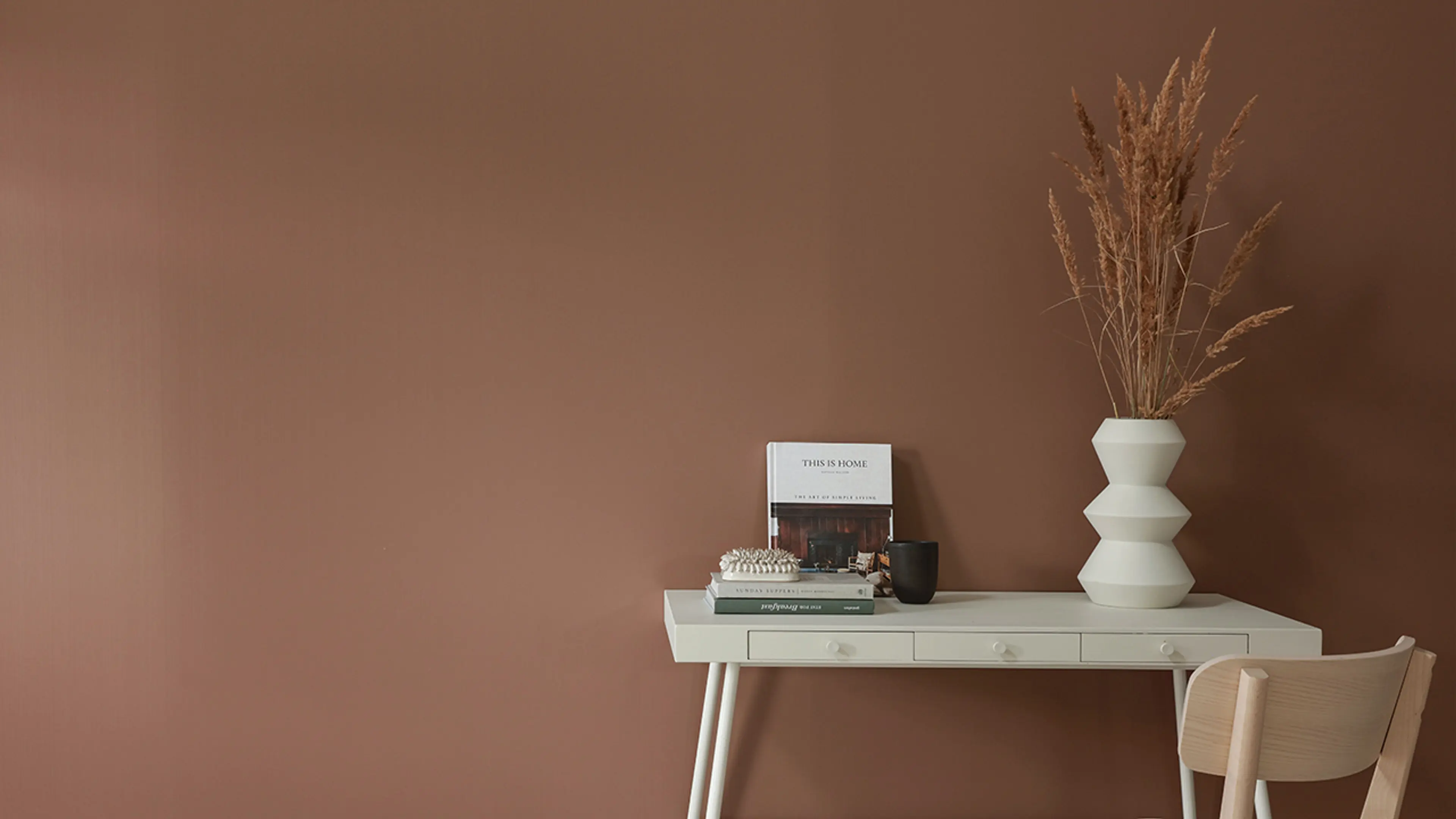 Smartpanel veggplater soverom i fargen Organic Red.