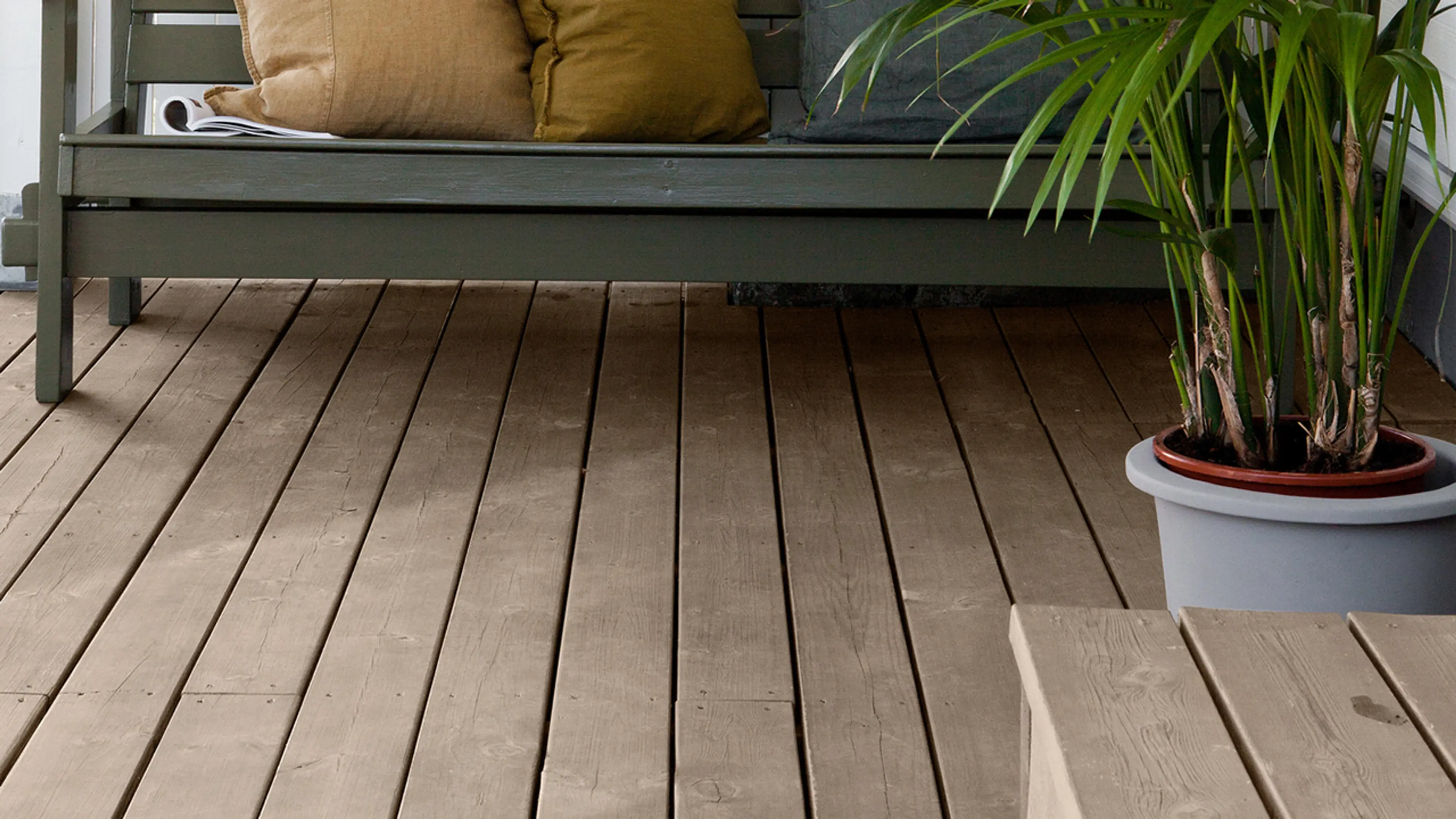 Terrasse med terrassebeis.