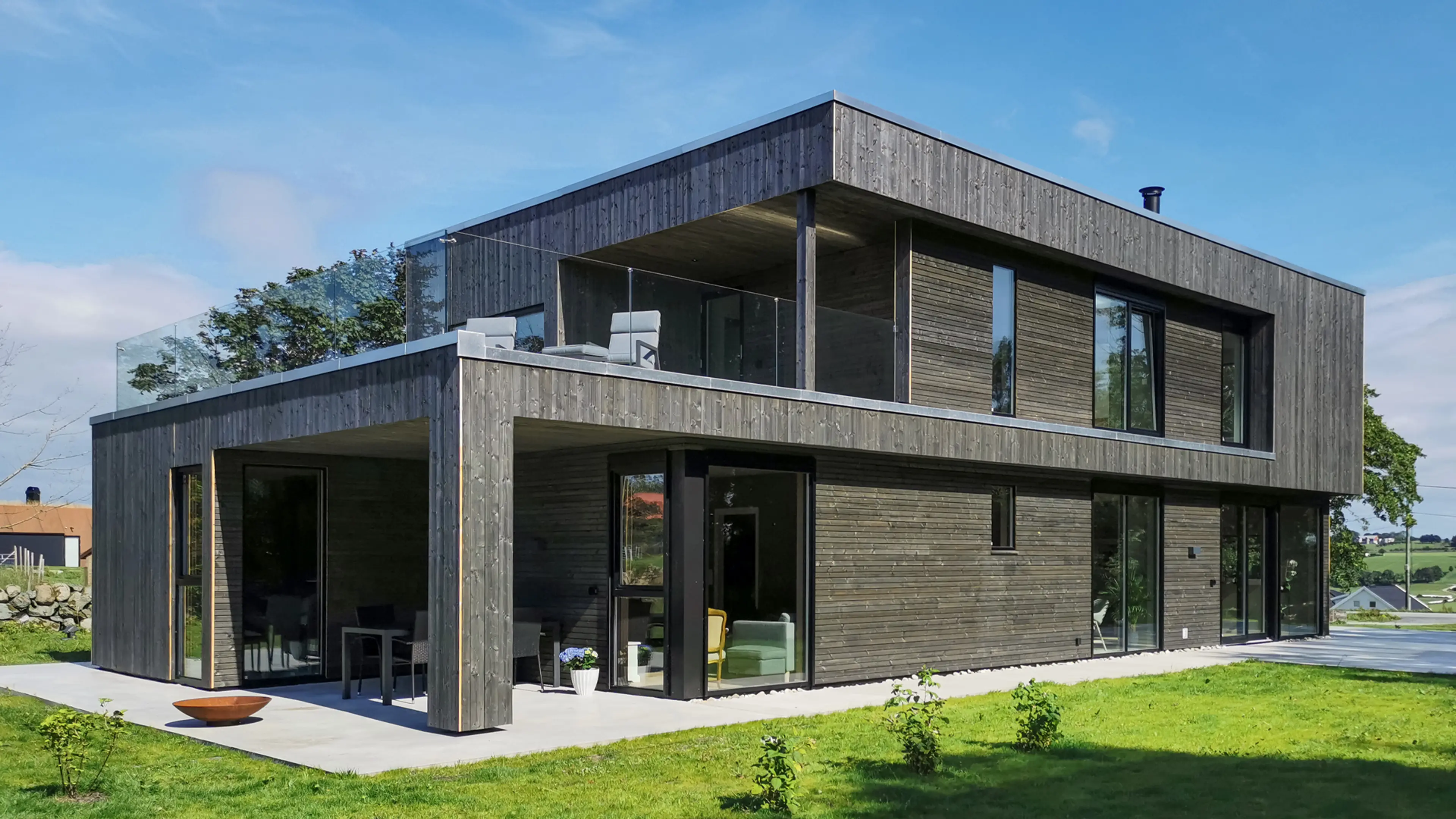 moderne hus med NORD kledning fra Bergene Holm