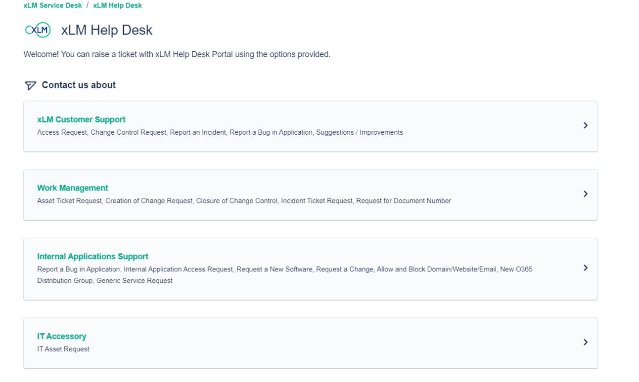 ContinuousSM service portal enables incident reporting, request management, and multi-channel support access.