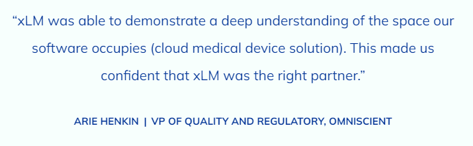 Customer testimonial on xLM’s cloud medical software validation and GxP compliance succes