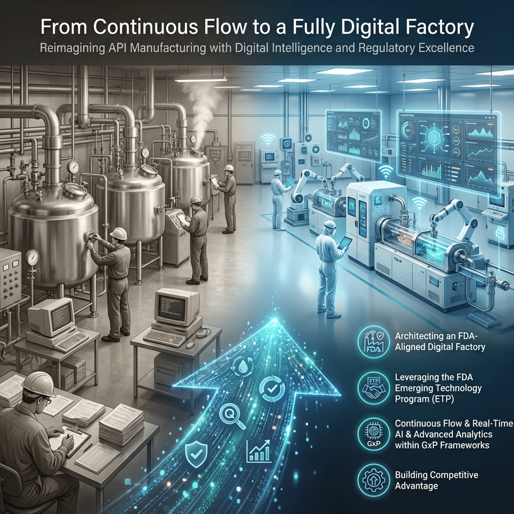 From Continuous Flow to Digital Factory in API Manufacturing