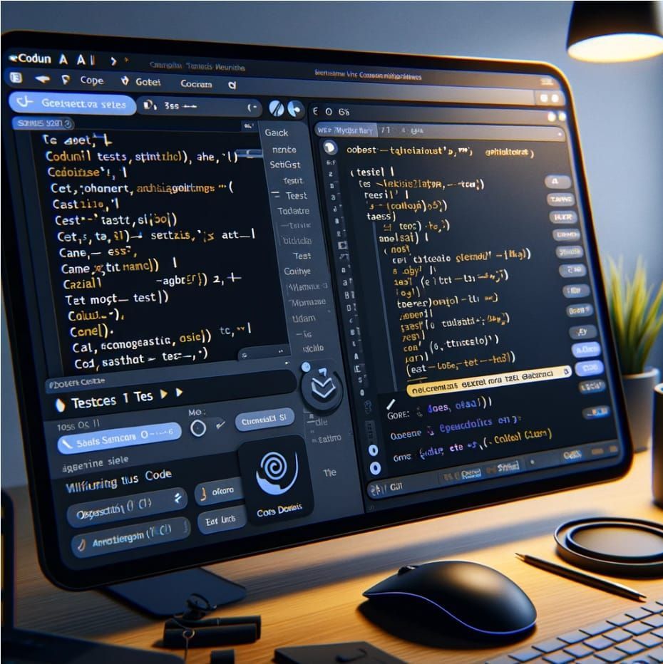 VS Code editor with CodiumAI generating unit tests for GxP-compliant software development