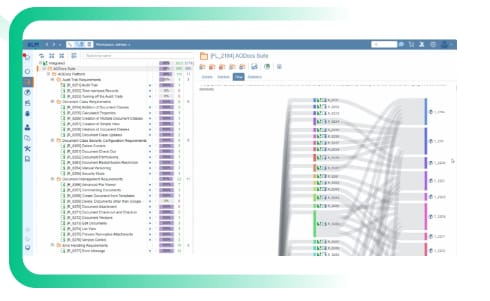 Traceability matrix linking GxP requirements, test cases, and validation evidence in the cDI platform