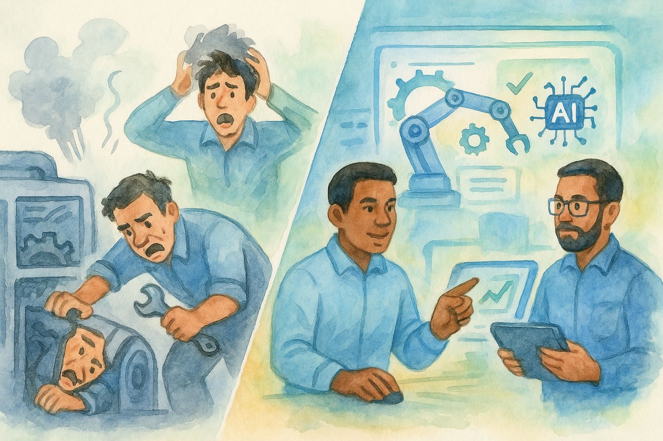 AI predictive maintenance prevents machine failure with real-time alerts and diagnostics