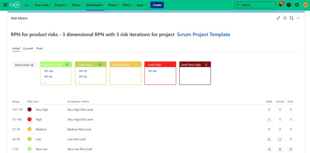 ContinuousRM risk matrix visualizing severity and probability for GxP compliance in life sciences.
