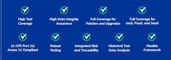 ContinuousPdM service benefits checklist including compliance, testing, flexibility, and risk analysis capabilities